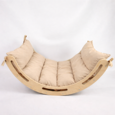 Детская качель «Балансир» с матрасиком, хлопок бежевый