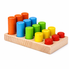 Розвиваюча дерев'яна іграшка “Кольорові стовпчики”