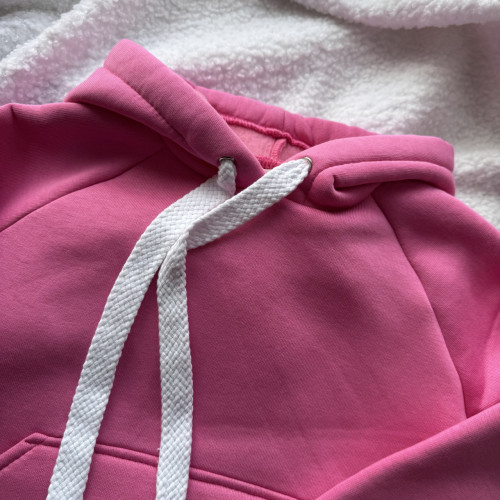 Утепленный детский костюм розового цвета 104 размер