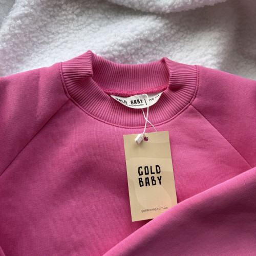 Утепленный детский костюм розового цвета 116 размер