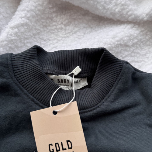 Утепленный детский костюм темно-серого цвета 98 размер