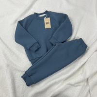 Утеплений дитячий костюм синього кольору 110 розмір