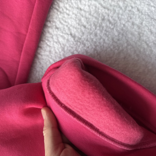 Утепленный детский костюм с капюшоном розового цвета 92 размер