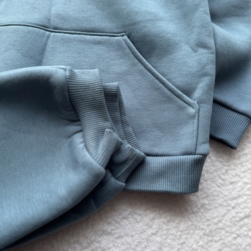 Утеплений дитячий костюм з капюшоном синього кольору 116 розмір 