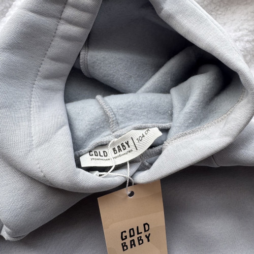 Утеплений дитячий костюм з капюшоном сірого кольору 104 розмір 