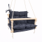 Підвісна дитяча гойдалка «Джуніор», мікровелюр темно-сірий