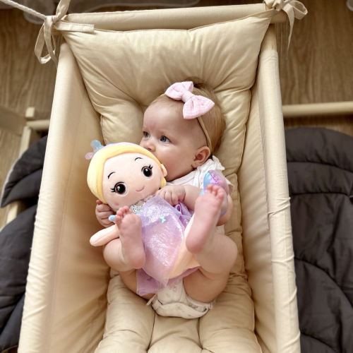 Подвесная детская качель «Колыханка», хлопок бежевый, обзор 