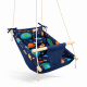 Подвесная детская качель «Колыханка», хлопок синий с космосом 2.0