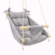 Подвесная детская качель «Колыханка», микровелюр, серый