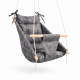 Подвесная детская качель «Колыханка», водоотталкивающая темно-серая мрамор
