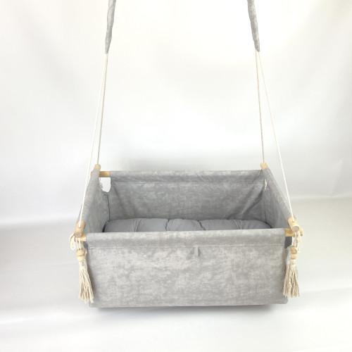 Підвісна дитяча гойдалка «Люлька», водовідштовхувальна світло-сіра мармур