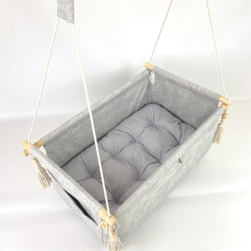 Підвісна дитяча гойдалка «Люлька», водовідштовхувальна світло-сіра мармур